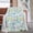 Princess and Unicorn Blue Pattern, variant on Princess and Flower Gray Pattern Soft Sherpa Fleece Throw Blanket, Warm Cozy Plush Blanket for Sofa Bed Couch, All Season, 60"x80"