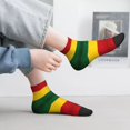 thumbnail image 6 of Breathable Athletic Socks Reggae Rasta Flag Cushioned Quarter Socks for Men Women, 6 of 7