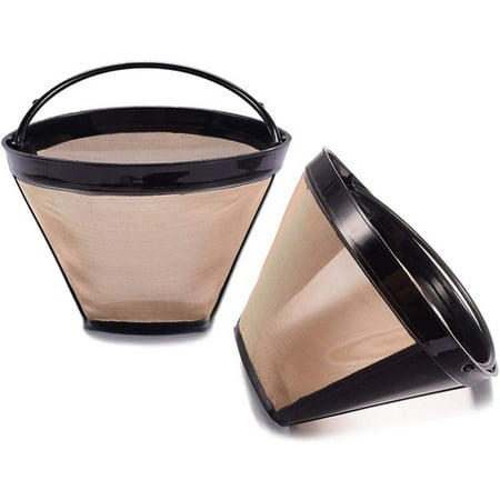 

Bkuxy 2PCS Reusable Cone Coffee Maker Filters for Ninja Coffee Bar Brewer Replacement Permanent Basket Filter