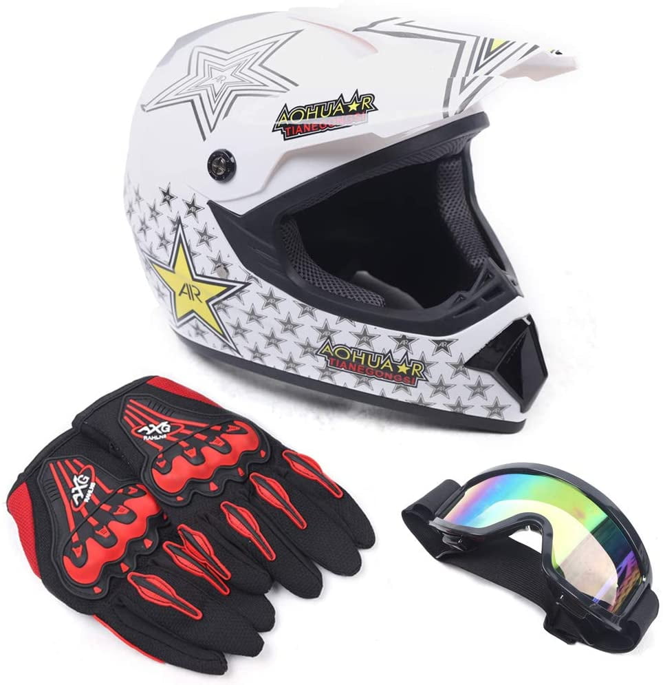 Youth Kids Offroad Gear Combo Helmet 