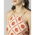 thumbnail image 4 of Moomaya Womens Printed Halter Neck Dress, Knee Length, Styled Back Viscose Dress, 4 of 8