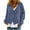 Dark Blue, variant on Lovskoo Women's Striped Cardigan Sweater Print Casual Fashion Long Sleeve Button Up Cardigan Jacket Coat Dark Blue