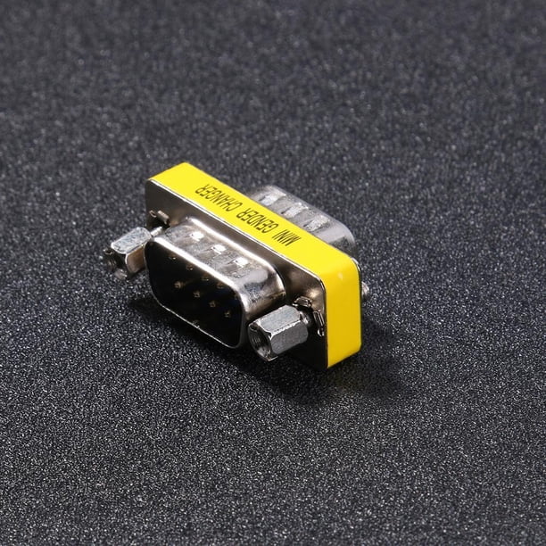 2 uds DB9 macho a macho adaptador cambiador de género Serial RS232 acoplador recto