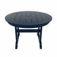 thumbnail image 4 of WestinTrends Malibu 5 Piece Adirondack Patio Dining Set, All Weather Poly Lumber Outdoor Table and Chairs Furniture Set, 47" Trestle Round Dining Table and 4 Adirondack Dining Chair, Navy Blue, 4 of 8