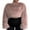 Pink, variant on Cropped Faux Fur Jacket for Women Boat Neck Long Sleeve Jackets Fluffy Winter Outwear for Evening Dresses Black M