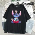 thumbnail image 4 of Linda camiseta de algodón de Disney Stitch para niños, camiseta de verano de manga corta con dibujos animados, camiseta para niños, camiseta de algodón blanca para niños y niñas, 4 of 5