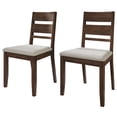 thumbnail image 6 of Castle Place Vintage Style Wooden Dining Chair, Set of 2, Brown, 6 of 8