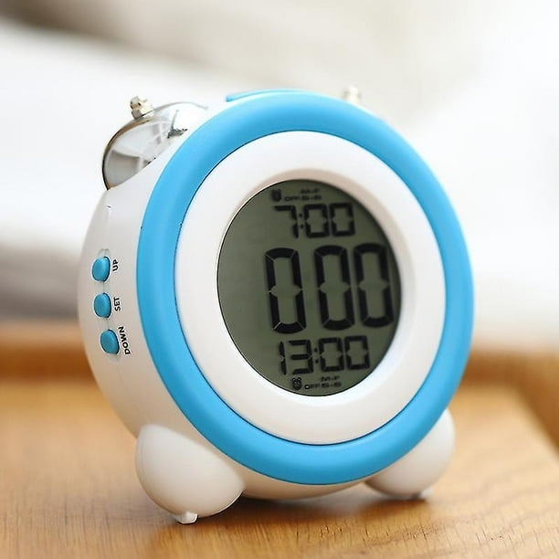 Reloj Despertador De Cama Ruidoso, Despertador Para Personas Con Sueños Pesados O Personas Con Problemas De Audición, Despertador Aburrida Con Atenuador Y Volumen Ajustables, Snooze, Azul,11 Afortunado Sencillez