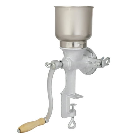 Hand Cranking Operation Grain Grinder, Silver