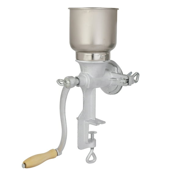Hand Cranking Operation Grain Grinder, Silver