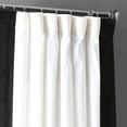 thumbnail image 3 of Fresh Popcorn and Black Vertical Colorblock Panama Curtain (1 Panel), Fresh Popcorn and Black, 50W X 96L, 3 of 6
