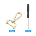 thumbnail image 3 of Uxcell 8Pcs Swivel Clasps, 1" Detachable Snap Hook with Screwdriver, Light Gold, 3 of 7