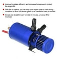 thumbnail image 3 of Oil Catch Can Tank, Universal Aluminum Alloy Oil Tank Reservoir Catch Can with 2 Port Accessory Kit, 3 of 7