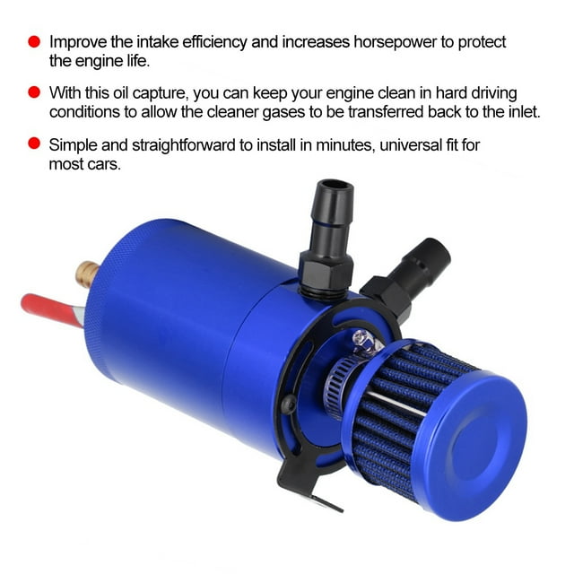 Car Oil , High Intake Efficiency Universal Oil Reservoir Width 63mm/2.5in Stainless Filter For Auto