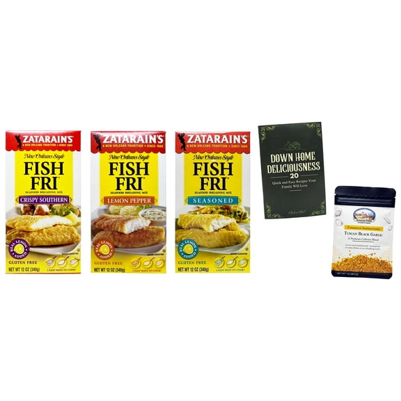 Fish Fri Seafood Breading - 3 flavors - 1 each: Crispy Southern, Seasoned, Lemon Pepper (12 oz.) - Zatarain's | Shawhan Farms Parmesan   MerlinsMart Zine