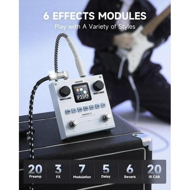 Donner Pocket-X Multi Effects Digital Guitar Pedal with 6 Effects