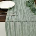 thumbnail image 4 of Lxcreat Sage Green Cheesecloth Table Runner Boho Gauze Cheese Cloth Table Runner Rustic Sheer Runner for Wedding Bridal Baby Shower Birthday St. Patrick's Day Table Decorations, 4 of 4