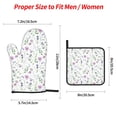 thumbnail image 2 of Fotbe Watercolor Wildflower for 4Pcs Oven Mitts and Pot Holders, 500℉ Heat Resistant Oven Mitts , Non-Slip Silicone Surface Safe for Baking, Cooking, BBQ, 2 of 6