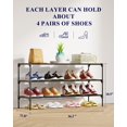 thumbnail image 2 of Organizador de zapatos Kitsure de 3 niveles apilable, 92 cm, negro, 2 of 2