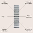 thumbnail image 3 of JONATHAN Y WASHABLE 2 x 8 Runner Rug, Fawning Two-Tone Striped - Cream/Dark Gray, WSH304A-28, 3 of 9