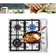 thumbnail image 6 of 4 Burner Gas Cooktop, 23Inch Built-in Stainless steel Gas Stovetop Natural Gas Hob with Conversion Kit Thermocouple Protection, 3KW Fuel Cooking Cooktop for Apartments Indoor Restaurants Motels, 6 of 13