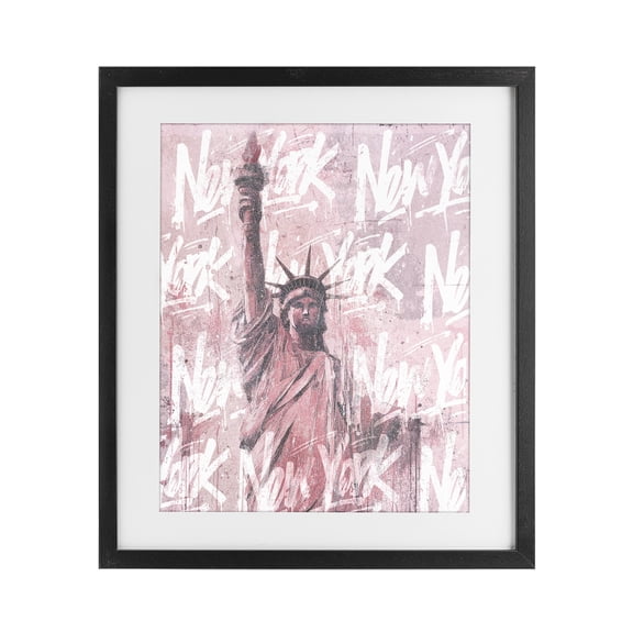 Stupell Industries Industrial Sparkle Of The City Statue Black Framed Print Under Glass, 13 x 16, by Svetlana Aleynikova