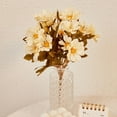 thumbnail image 6 of wirlsweal Single Branch Artificial Flower with Green Leaves Decorative Plastic Fake Chrysanthemum Wedding Flower Home Decor, 6 of 10