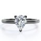 thumbnail image 1 of JeenMata Anillo Clásico Corte de Pera de 1 Quilate, Engaste en Garras, Estilo Solitario, Chapado en Oro Negro de 18 K sobre Plata, 1 of 5