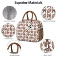 thumbnail image 4 of Womens Brown Footballs and Bows Pattern Lunch Box for Work,Insulated Lunch Bag for Women,Loncheras Para Mujer,Leakproof Adult Lunch Bag for Work,Beach,Travel,Picnic,Camping, 4 of 7