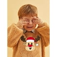 thumbnail image 5 of DAKIMOE Toddler Boys Girls Christmas Outfit Fuzzy Fleece Long Sleeve Crewneck Pullover Reindeer Sweatshirt Xmas Winter Warm Sweaters Tops for Kids Age 3 4 5 6 7 8, 5Y(5-6 Years), 5 of 11
