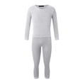 thumbnail image 2 of Outfmvch Thermal Underwear For Men Thermal Underwear For Women Solid Color Underwear Set For Warm Clothes Pants Plush And Thickened Plush Mens Thermals Top And Bottom Set Silver Xl, 2 of 4