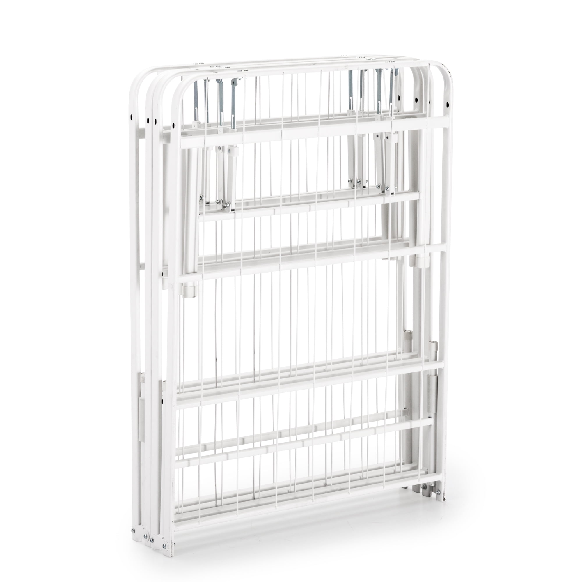 Zinus 14" White Metal SmartBase Tool-Free Assembly Bed Frame Mattress Foundation, Full