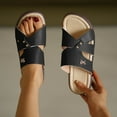 thumbnail image 2 of Hopeusnice Wedges Shoes for Women Thick-Soled Wedge Heel Breathable Soft Trendy Women's Wedges Shoes PU Materials Summer Shoes Non-Slip Open Toe Sandals Slip-Resistant Walking Shoes Black 38, 2 of 8