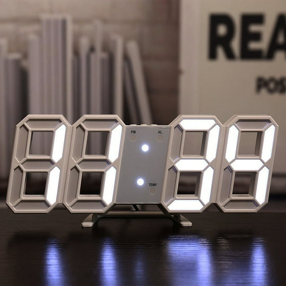 Smart 3d Digital Alarm Clock Wall Clocks Home Decor Digital Desk Clock With Temperature Date Time Nordic Large Table Clock