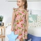 thumbnail image 4 of Balery Strawberry Floral Camisón de princesa para niñas, pijama de algodón con mangas abullonadas, suave y bonito.-Medium, 4 of 6