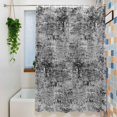 thumbnail image 3 of Shower Curtains for Bathroom-36"x72",Black Grey Gradient Waterproof Bath Curtain Grommet Shower Curtain Set with Hooks, 3 of 9