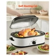 thumbnail image 4 of Roaster Oven, 18QT Electric Roaster Oven, 150-450°F Adjustable Temperature Electric Roasting Pan, Multifunctional Electric Roasters Oven with Self-Basting Lid, Removable Pan and Rack for Holiday, 4 of 5