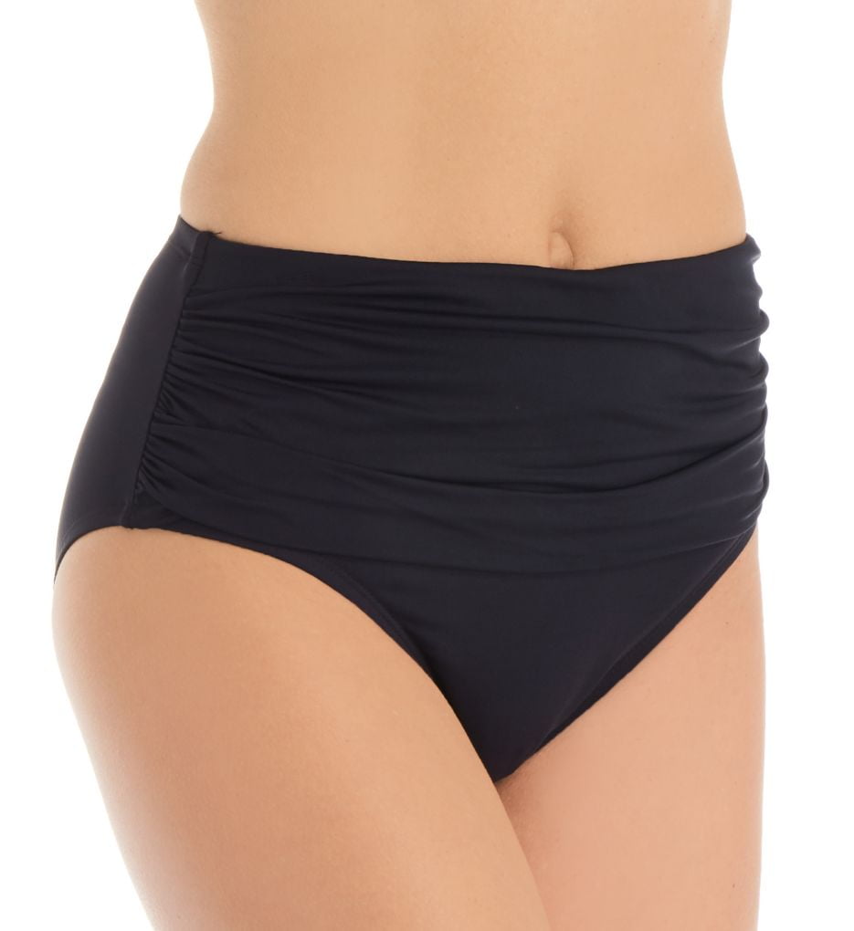 Women's Bleu Rod Beattie 20916 Kore Shirred High Waist Brief Swim Bottom Women's Bleu Rod Beattie 20916 Kore Shirred High Waist Brief Swim Bottom