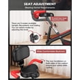 thumbnail image 5 of pooboo Folding Exercise Bike, Foldable Upright Stationary Bike, Indoor Cycling Magnetic X-Bike with 8-Level Adjustable Resistance, 6.6 LBS Flywheel, 300LB Capacity, Back Support Cushion for Home Gym, 5 of 12