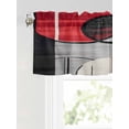 thumbnail image 6 of Valances for Windows Black Red Circle Rod Pocket Cafe Window Treatments Valance Curtains for Kitchen Bathroom Laundry Basement Windows 42"x12", 6 of 9