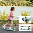 thumbnail image 6 of Eotvia Kids Scooter with LED Lighted Wheels, 3 Adjustable Height Handlebars, Lean-to-Steer & Widen Anti-Slip Deck, Foldable Scooters for Kids, Green, 6 of 7