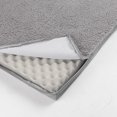 thumbnail image 3 of Sherry Kline Sherpa Velvet Zippered Reversible Crate Mat (Grey Velvet Reverse to Grey Fur, 24" x 36" x 2.5"), 3 of 5