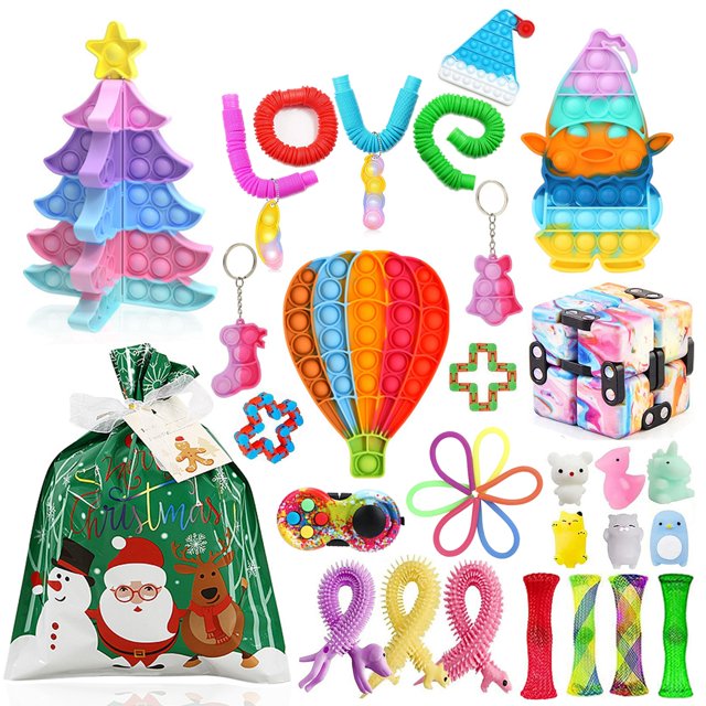 goowrom Christmas Decompression Toys Kit, Stress Relief Squeezing Board Game