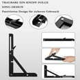 thumbnail image 3 of Klappkonsole, 2 Stück Schwerlast-Klapptisch Wandklappregalhalterungen Belastbarkeit 50 kg, für platzsparende Heimküche Klapptisch Wandmontage Schwarz, 3 of 6