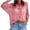 Pink Tops for Women, variant on BSDJILFG Crochet Tops for Women 3/4 Batwing Sleeves Knit Cover Ups Sun Protection V-Neck Pullover Beach Cover Ups