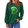 thumbnail image 4 of Charella Sweatshirts for Women St Patricks Day Decorations Long Sleeve Crewneck Tops 2024 Trendy T-shirt,Green,XS, 4 of 5