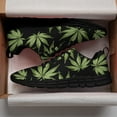 thumbnail image 3 of Marijuana Leaf Shoes for Men Women Running Sneakers Breathable Casual Sport Tennis Shoes Gift for Him Her Black Size 8, 3 of 5