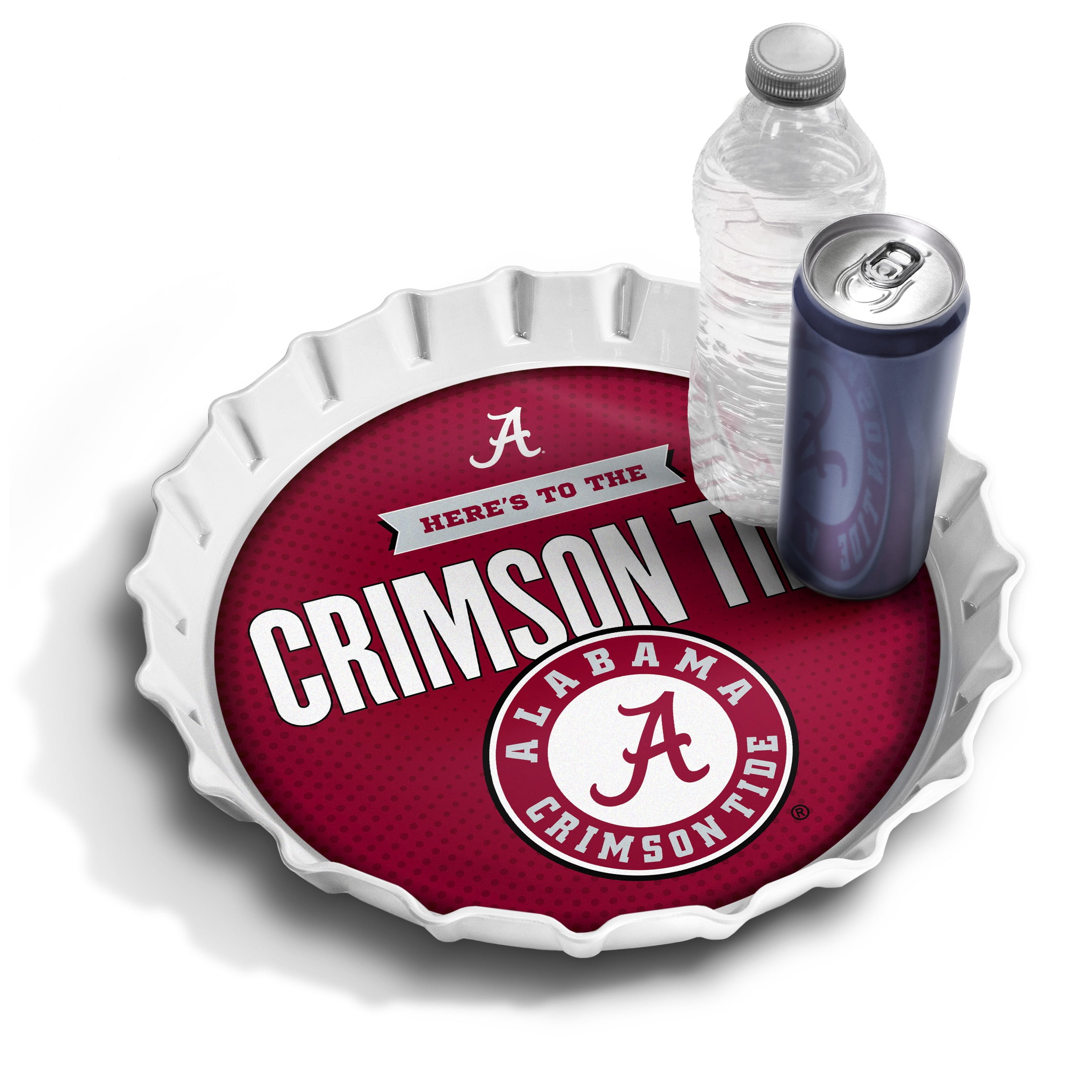YouTheFan NCAA Alabama Crimson Tide Bottle Cap Serving Tray