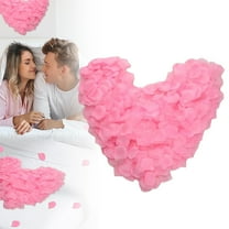 1000PC Real Touch Rose Petals, Bulk Artificial Flower Petals for Wedding Decoration, Aisle Scatter, Bridal Shower,Pink