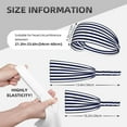 thumbnail image 4 of Rocae Navy Blue And White Stripes for Elastic Exercise Headband for Men and Women Moisture Wicking Athletic Sweatbands Summer Accessories Elastic Bands, 4 of 9